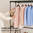 Metal Closet Deluxe Double Rod Freestanding Organizer by LJGDeals