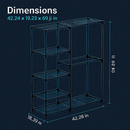 Metal Closet Deluxe Double Rod Freestanding Organizer by LJGDeals