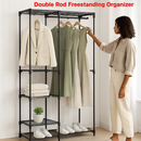 Metal Closet Deluxe Double Rod Freestanding Organizer by LJGDeals