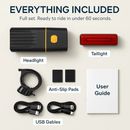 Bike Light Set: USB Rechargeable Front & Rear LEDs by LJGDeals