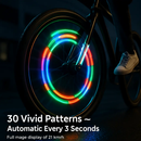 2Pcs 32LEDs Patterns Cycling Lights Rainbow Wheel Tire Flash Lamp Bicycle Colorful LED Wheel Spoke Signal Light w/ 30 Patterns by LJGDeals