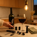 5 Pcs Wine Bottle Opener Set Wine Accessories Kit w/ Corkscrew Pourer Stopper Vacuum Pump for Home Use Sommeliers Waiters Bartenders by LJGDeals