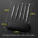 5 Pcs Blackhead Remover Kit Pimple Comedone Extractor Tool Set Stainless Steel Facial Acne Blemish Whitehead Popping Zit Removing for Nose Face Skin C by LJGDeals