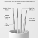 5 Pcs Blackhead Remover Kit Pimple Comedone Extractor Tool Set Stainless Steel Facial Acne Blemish Whitehead Popping Zit Removing for Nose Face Skin C by LJGDeals