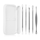 5 Pcs Blackhead Remover Kit Pimple Comedone Extractor Tool Set Stainless Steel Facial Acne Blemish Whitehead Popping Zit Removing for Nose Face Skin C by LJGDeals