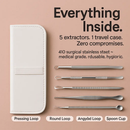 5 Pcs Blackhead Remover Kit Pimple Comedone Extractor Tool Set Stainless Steel Facial Acne Blemish Whitehead Popping Zit Removing for Nose Face Skin C by LJGDeals