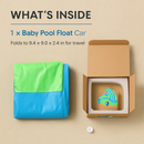 Car Shaped Baby Pool Float with Sun Canopy - 1-3 Year Old by LJGDeals