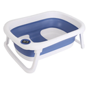 Baby Bath Tub with Thermometer Collapsible Travel-Friendly 0-24Months Baby Bathtub with Drain Hole For Newborn Infant Toddler Odorless Non-Toxic Folda by LJGDeals