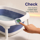 Baby Bath Tub with Thermometer Collapsible Travel-Friendly 0-24Months Baby Bathtub with Drain Hole For Newborn Infant Toddler Odorless Non-Toxic Folda by LJGDeals