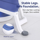 Baby Bath Tub with Thermometer Collapsible Travel-Friendly 0-24Months Baby Bathtub with Drain Hole For Newborn Infant Toddler Odorless Non-Toxic Folda by LJGDeals