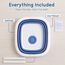 Baby Bath Tub with Thermometer Collapsible Travel-Friendly 0-24Months Baby Bathtub with Drain Hole For Newborn Infant Toddler Odorless Non-Toxic Folda by LJGDeals