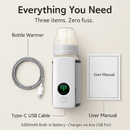 Portable Bottle Warmer for Travel with USB Rechargeable by LJGDeals
