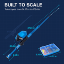 Kids Fishing Pole Set - Telescopic Rod & Spincast Reel Kit by LJGDeals