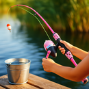 Kids Fishing Pole Set - Telescopic Rod & Spincast Reel Kit by LJGDeals