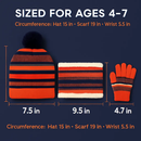 Kids Winter Knitted Hat Scarf Gloves 3-Piece Set by LJGDeals