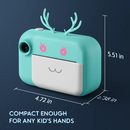 Kids Instant Print Camera with Dual Lens for 3 Roll Papers by LJGDeals
