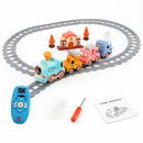 Electric Train Set with Smokes Light Sound Remote Magnetic Train Toys with Locomotive 3 Trucks Gifts for Kids Aged 3 4 5 6 Year Old by LJGDeals