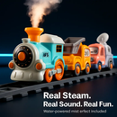 Electric Train Set with Smokes Light Sound Remote Magnetic Train Toys with Locomotive 3 Trucks Gifts for Kids Aged 3 4 5 6 Year Old by LJGDeals