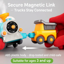 Electric Train Set with Smokes Light Sound Remote Magnetic Train Toys with Locomotive 3 Trucks Gifts for Kids Aged 3 4 5 6 Year Old by LJGDeals