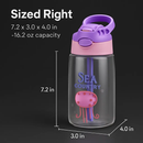 Leak-Proof Kids Water Bottle with Straw and Push Button by LJGDeals