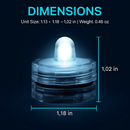 3Pcs Submersible LED Tea Lights Waterproof Candle Lights Battery Operated Decor Lamp by LJGDeals