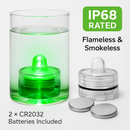 3Pcs Submersible LED Tea Lights Waterproof Candle Lights Battery Operated Decor Lamp by LJGDeals