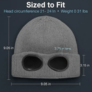 Knit Beanie Hat with Goggles for Cold Weather by LJGDeals