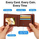 Men's Wallet: Slim PU Leather Bifold with RFID Blocking by LJGDeals