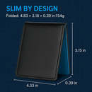 Unisex PU Leather Wallet RFID Blocking Slim Bifold Credit Card Holder with Money Clip by LJGDeals