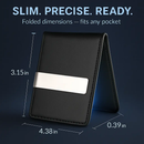 Unisex PU Leather Wallet RFID Blocking Slim Bifold Credit Card Holder with Money Clip by LJGDeals