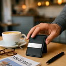 Unisex PU Leather Wallet RFID Blocking Slim Bifold Credit Card Holder with Money Clip by LJGDeals