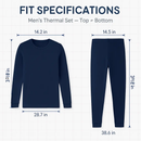 Thermal Underwear Set for Men - Long Johns Top & Bottom