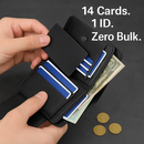 Leather Wallet with ID Card Holder and Zipper by LJGDeals