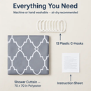 Shower Curtain - Waterproof Polyester Bath Curtain by LJGDeals