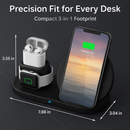 Wireless Charging Station for iPhone, Watch & Earbuds by LJGDeals