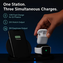 Wireless Charging Station for iPhone, Watch & Earbuds by LJGDeals