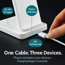 3-in-1 Wireless Qi Charger Dock for iPhone, Watch AirPods by LJGDeals