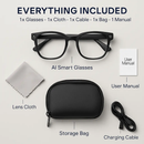 AI Smart Glasses Video Recording Sunglasses with Camera and Audio 8MP HD1080P Real Time Translation 139 Languages Voice Assistant AI Photo Recognition by LJGDeals