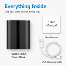 12000mAh Portable Charger with Dual USB Ports 3.1A Output Power Bank Ultra-Compact External Battery Pack Fast Charging for IOS Phone Samsung Xiaomi ZT by LJGDeals