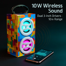 iRola Wireless Speaker 10W Powerful Subwoofer Wooden Loudspeaker FM AUX MMC for iPhone X Samsung S9 Tablet PC by LJGDeals