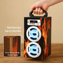iRola Wireless Speaker 10W Powerful Subwoofer Wooden Loudspeaker FM AUX MMC for iPhone X Samsung S9 Tablet PC by LJGDeals