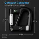 2200mAh Power Bank w/Emergency Flashlight Compass Carabiner-Shaped Hiking Camping Use by LJGDeals