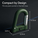 2200mAh Power Bank w/Emergency Flashlight Compass Carabiner-Shaped Hiking Camping Use by LJGDeals