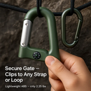 2200mAh Power Bank w/Emergency Flashlight Compass Carabiner-Shaped Hiking Camping Use by LJGDeals