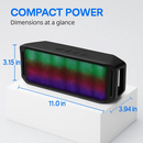 KOCASO LED Wireless Speaker Dynamic Multicolor Hands-free FM Radio USB MMC Reading Aux In for Party Camping Travel by LJGDeals
