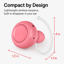 Mini Stereo Wireless Headset Pink Color for Hands-Free Calls by LJGDeals