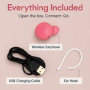 Mini Stereo Wireless Headset Pink Color for Hands-Free Calls by LJGDeals