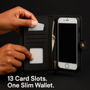 Wallet Case with Detachable Phone and Card Wallet by LJGDeals
