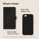 Wallet Case with Detachable Phone and Card Wallet by LJGDeals