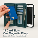 Wallet Case with Detachable Phone and Card Wallet by LJGDeals